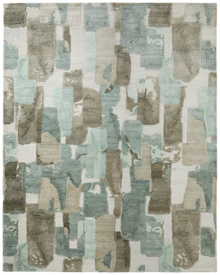 Kendall Modern Abstract - Green/Brown/Ivory