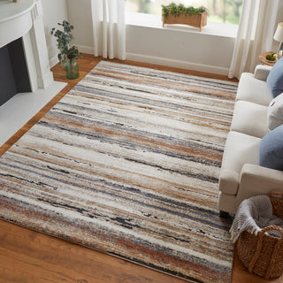 Gilmore Modern Stripes - Ivory/Orange/Gray
