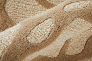 The Rug Corner Feizy Kimball Transitional Abstract - Ivory/Brown/Tan  