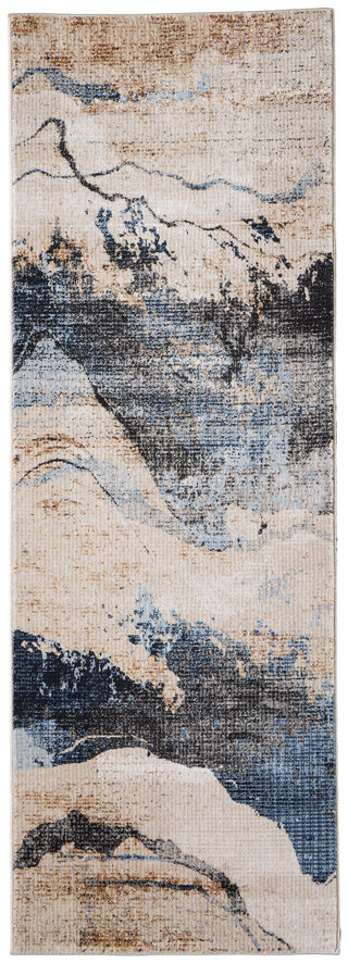 Sonora Modern Abstract - Tan/Blue/Gray