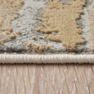 The Rug Corner Feizy Aura Modern Watercolor - Gray/Ivory/Gold  