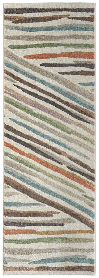 Eden Modern Abstract - Ivory/Brown/Blue