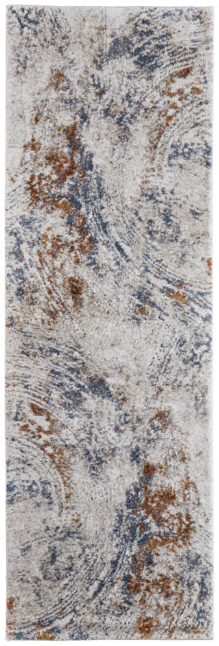 The Rug Corner Feizy Gilmore Modern Abstract - Ivory/Blue/Orange  