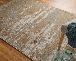 Aura Modern Abstract - Ivory/Gold/Gray