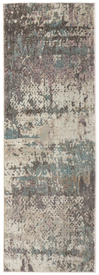 Eden Modern Abstract - Ivory/Blue/Purple