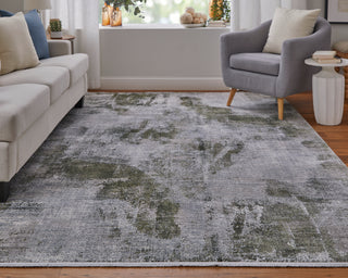 The Rug Corner Feizy Cadiz Modern Ikat - Gray/Green/Silver  