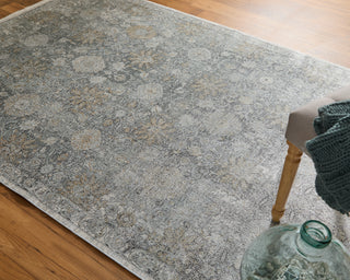 The Rug Corner Feizy Sarrant Transitional Damask - Gray/Silver/Tan  