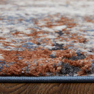 Gilmore Modern Distressed - Ivory/Blue/Taupe