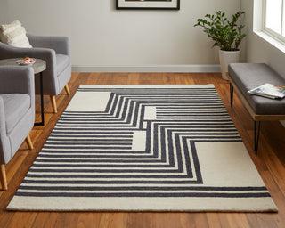 Maguire Transitional Abstract - Gray/Ivory/Black
