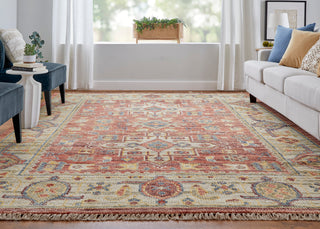 Fillmore Transitional Medallion - Red/Ivory/Gold
