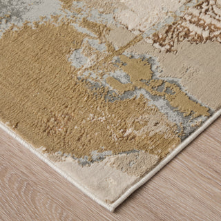 The Rug Corner Feizy Aura Modern Watercolor - Gray/Ivory/Gold  