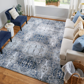 Gaspar Modern Damask - Blue/Gray/Taupe