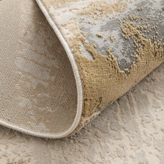The Rug Corner Feizy Aura Modern Watercolor - Gray/Ivory/Gold  
