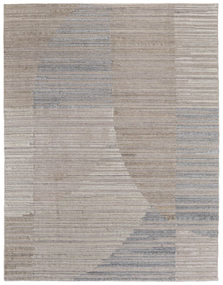The Rug Corner Feizy Elias Modern Abstract - Brown/Blue/Tan  