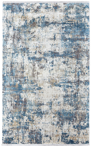 The Rug Corner Feizy Cadiz Modern Abstract - Ivory/Tan/Blue  