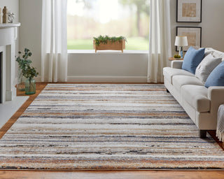 Gilmore Modern Stripes - Ivory/Orange/Gray