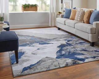 Gaspar Modern Abstract - Blue/Gray/White