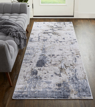 Laina Transitional Abstract - Ivory/Gray/Blue