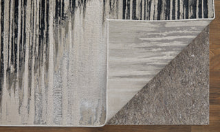 The Rug Corner Feizy Micah Modern Diamond - Black/Silver/Taupe  