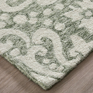 Belfort Traditional Floral & Botanical - Ivory/Green