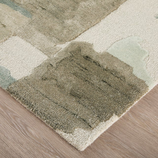 Kendall Modern Abstract - Green/Brown/Ivory