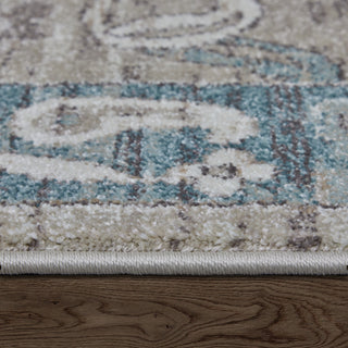 The Rug Corner Feizy Dartmouth Transitional Floral & Botanical - Gray/Blue/Taupe  