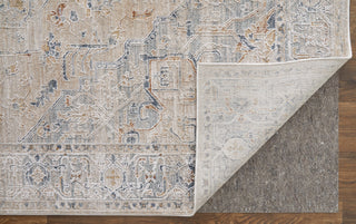 The Rug Corner Feizy Pasha Transitional Medallion - Ivory/Taupe/Blue  Pasha Transitional Medallion - Ivory/Taupe/Blue