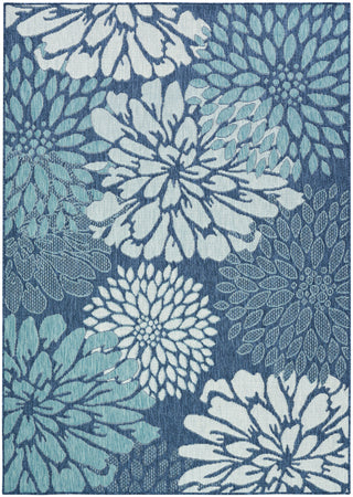 The Rug Corner Nourison Home Garden Oasis GOA06 NAVY Area Rugs  