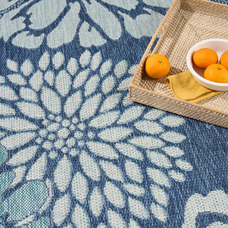 The Rug Corner Nourison Home Garden Oasis GOA06 NAVY Area Rugs  