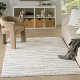 Nourison Home - Modern Shag Ivory/Green Area Rug MMD05