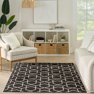 The Rug Corner Nourison Home Horizon Indoor/Outdoor 2' x 3' Black Area Rug Horizon Indoor/Outdoor HOZ01 BLACK Area Rugs  