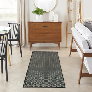The Rug Corner Nourison Home Horizon Indoor/Outdoor 2' x 3' Black Area Rug Horizon Indoor/Outdoor HOZ02 BLACK Area Rugs  