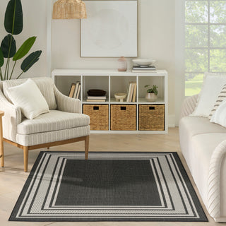 The Rug Corner Nourison Home Nourison Home - Horizon Indoor/Outdoor Black Area Rug HOZ03  