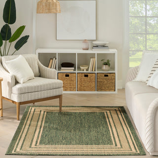 The Rug Corner Nourison Home Horizon Indoor/Outdoor 2' x 3' Green Area Rug Horizon Indoor/Outdoor HOZ03 GREEN Area Rugs  