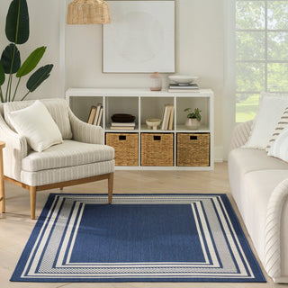 The Rug Corner Nourison Home Horizon Indoor/Outdoor 2' x 3' Navy Area Rug Horizon Indoor/Outdoor HOZ03 NAVY Area Rugs  
