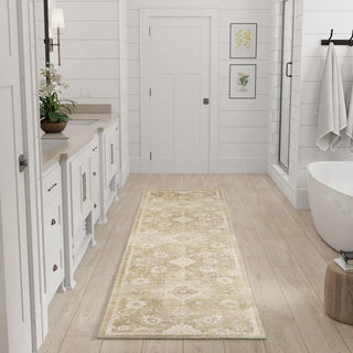 The Rug Corner Nourison Home Nourison Home - Astra Machine Washable Ivory/Gold Area Rug ASW19  