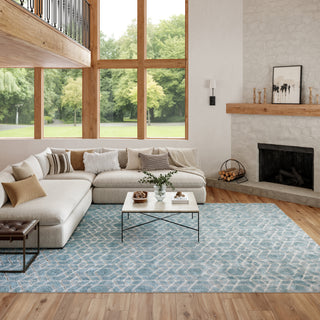 The Rug Corner Nourison Home Nourison Home - Washable Charm Blue/Ivory Area Rug WCH01  