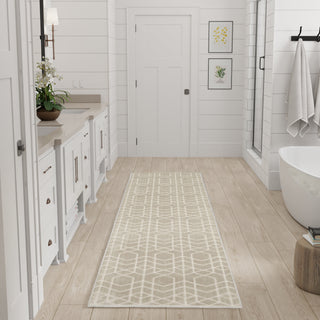 The Rug Corner Nourison Home Nourison Home - WAshable Charm Silver/Ivory Area Rug WCH01  