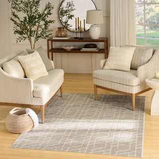 The Rug Corner Nourison Home Nourison Home - WAshable Charm Silver/Ivory Area Rug WCH01  