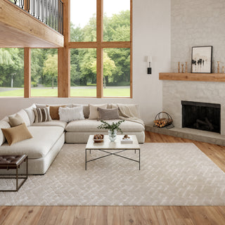 The Rug Corner Nourison Home Nourison Home - WAshable Charm Silver/Ivory Area Rug WCH01  