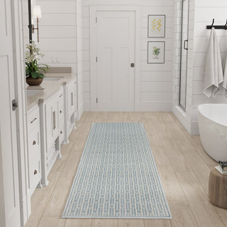 The Rug Corner Nourison Home Washable Charm WCH02 BLUIV Area Rugs  