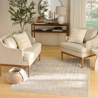 The Rug Corner Nourison Home Nourison Home - Washable Charm Beige/Ivory Area Rug WCH01  