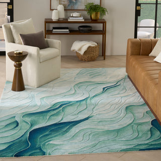 Nourison Home - Prismatic Silver/Green Area Rug PRS42