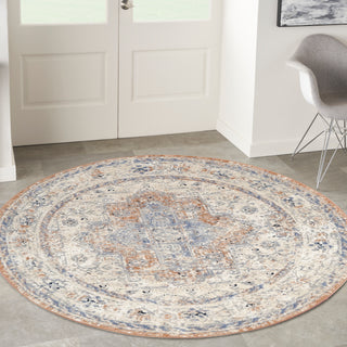 Nourison Home - Nourison Essentials  Beige/Blue Area Rug NRE07