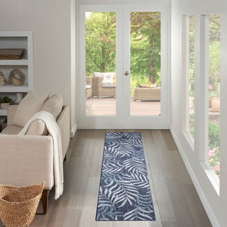 The Rug Corner Nourison Home Garden Oasis GOA01 NAVY Area Rugs  