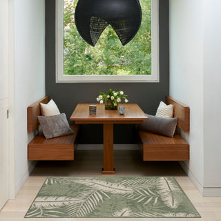 The Rug Corner Nourison Home Garden Oasis GOA02 GRNIV Area Rugs  