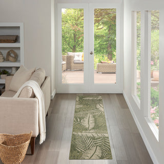 The Rug Corner Nourison Home Garden Oasis GOA02 GRNIV Area Rugs  