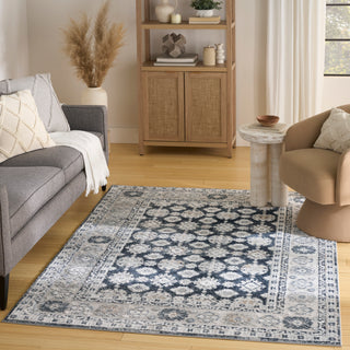 The Rug Corner Nourison Home Nourison Home - Dekor Grey/Navy Area Rug DEK02  