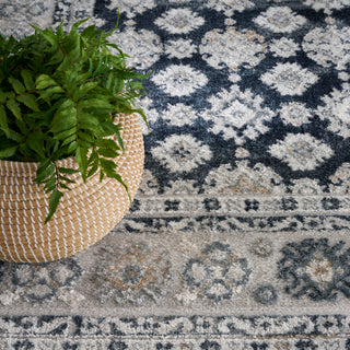 The Rug Corner Nourison Home Nourison Home - Dekor Grey/Navy Area Rug DEK02  
