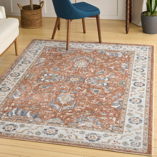 The Rug Corner Nourison Home Nourison Home - Astra Machine Washable Rust/Ivory Area Rug ASW20  